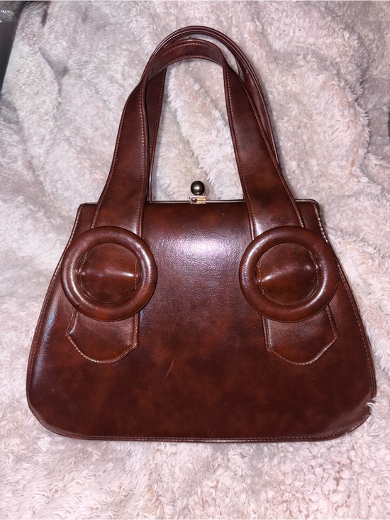 Handbags - Vintage Brown Faux Leather Handbag